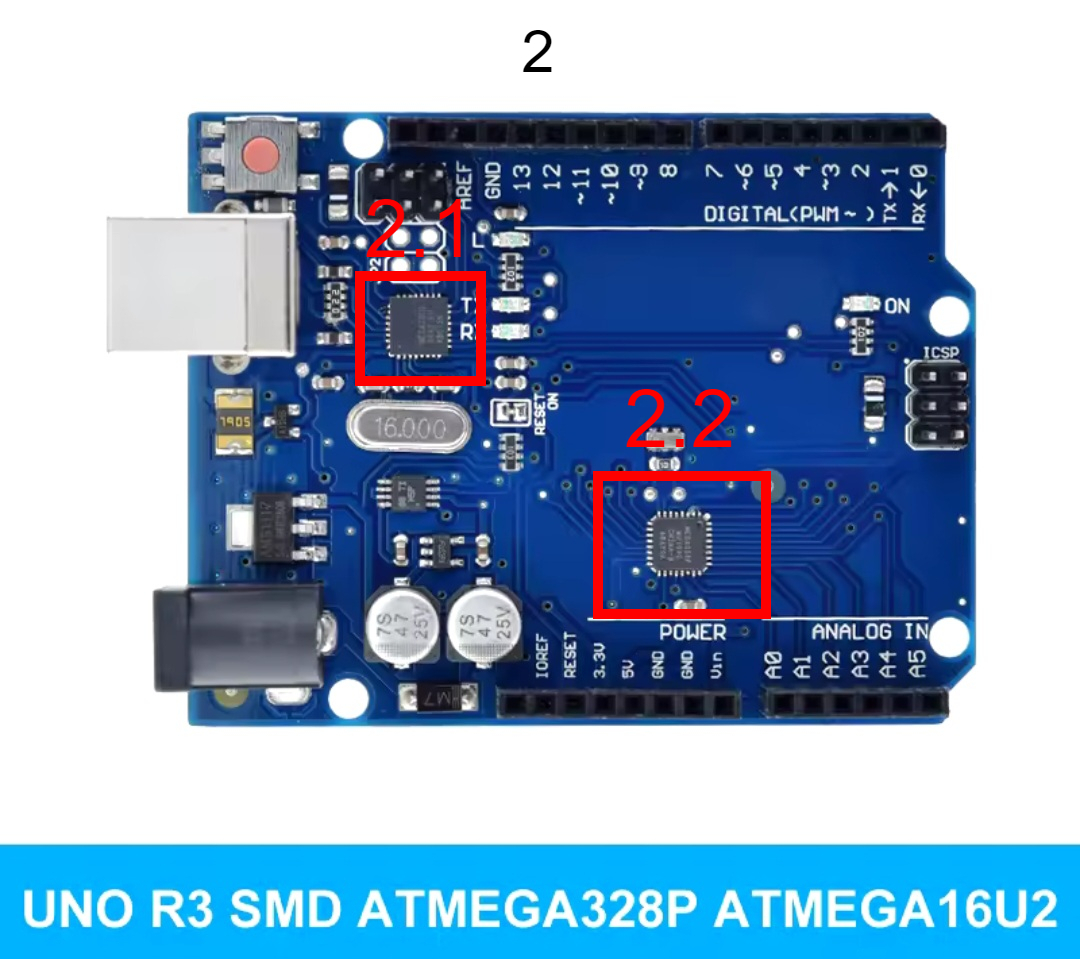 2. UNO R3 SMD ATMEGA328P ATMEGA16U2